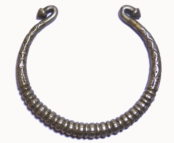 Burmese silver torque necklace