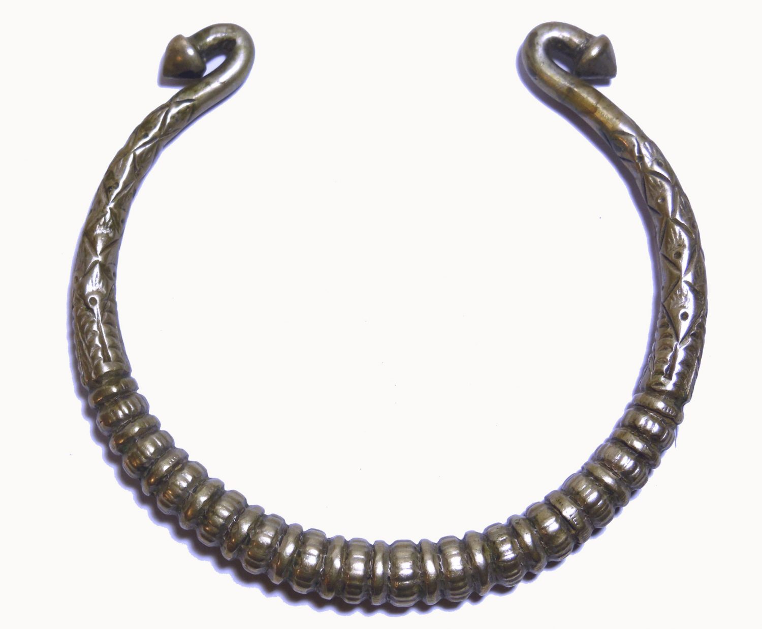 Handcrafted Silver torque tribal necklace, Burma - Tribal Spirit